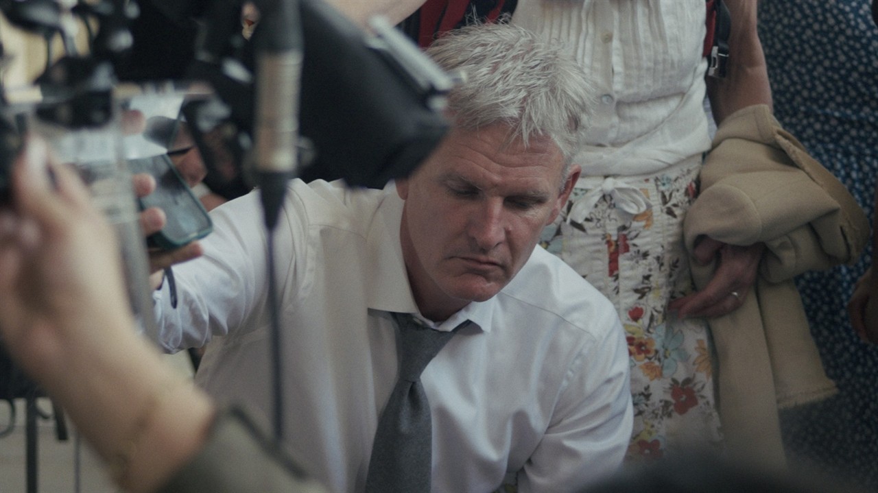 Close up of a reporter